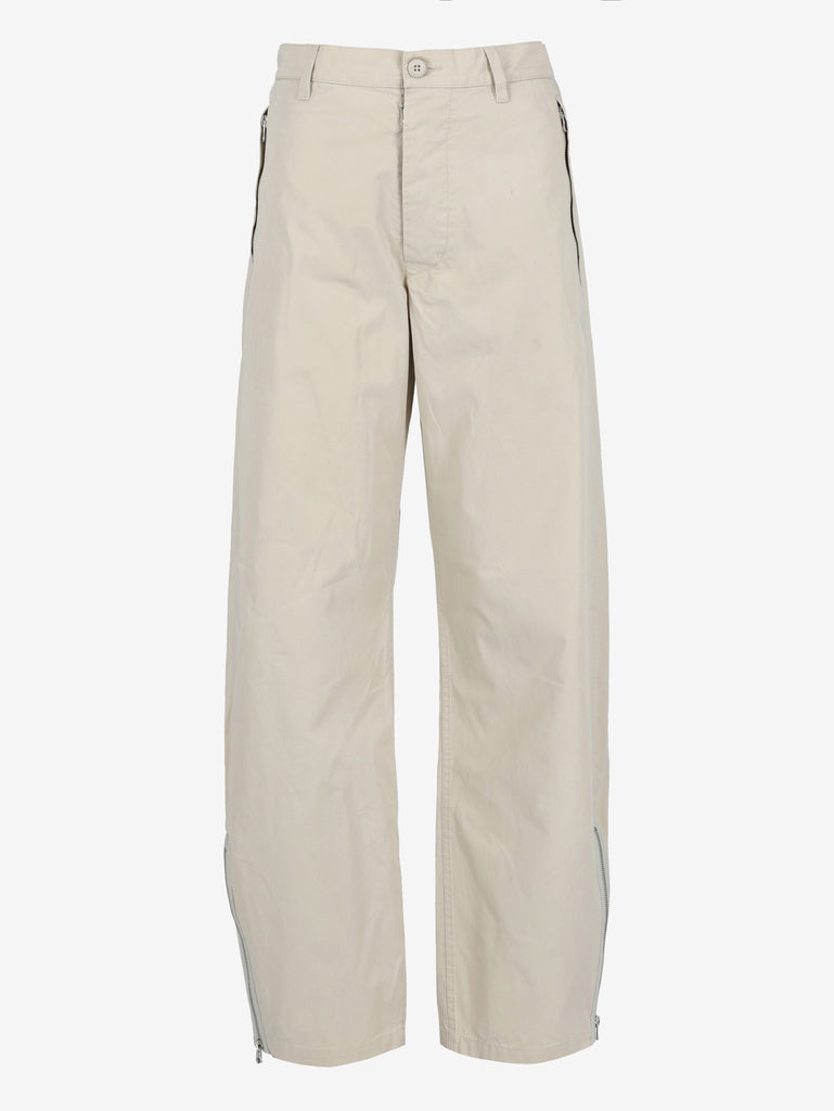 MM6 Maison Margiela Light Grey Cotton Trousers W051026.4  Margiela 