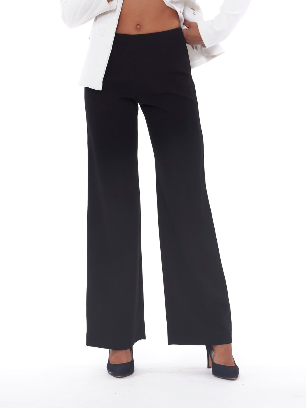 2010 black palazzo pants W22070503  Massimo 