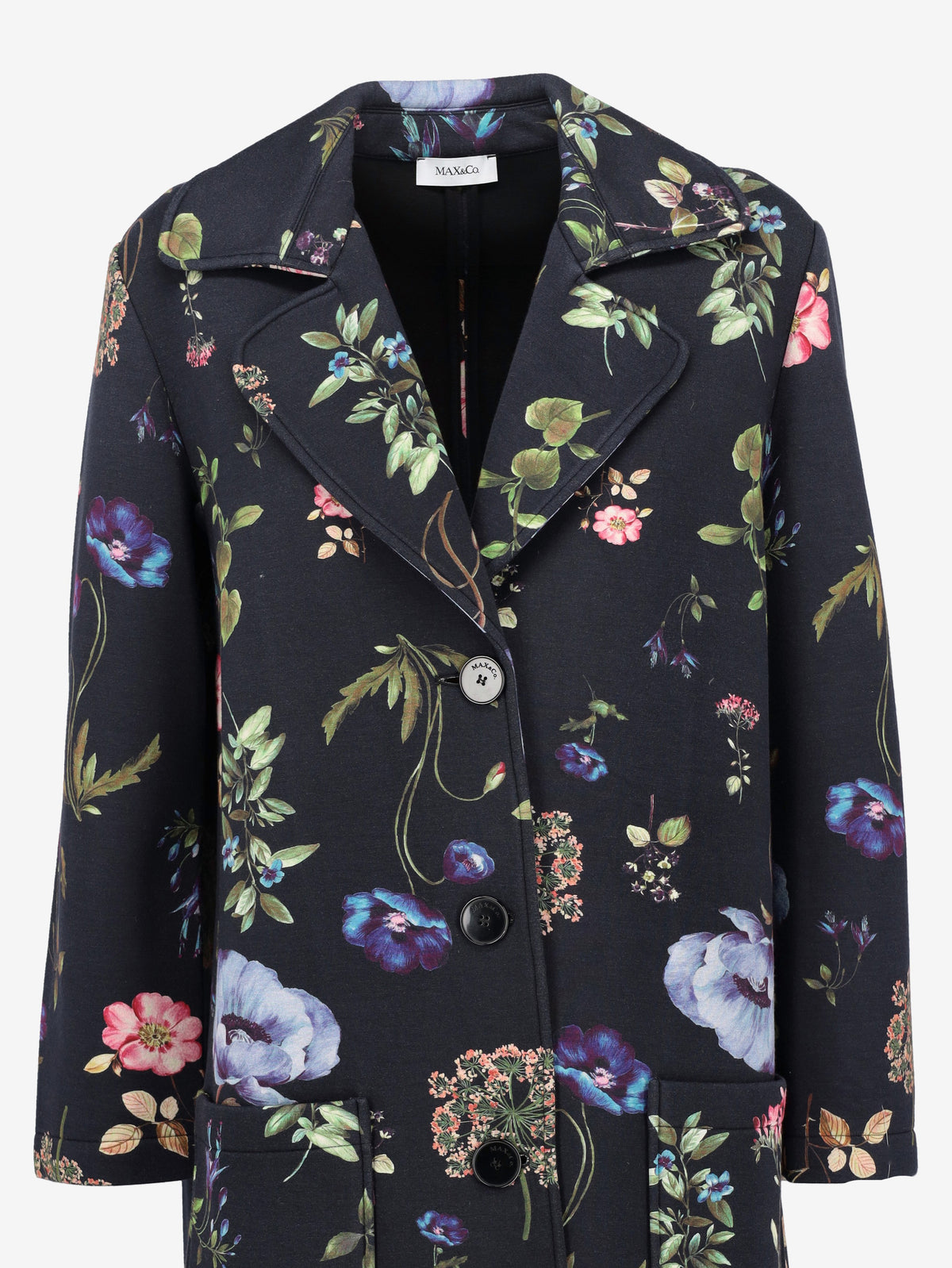 Max & Co. Vintage Floral Textured Long Coat CVM26.22.17  Max & Co 