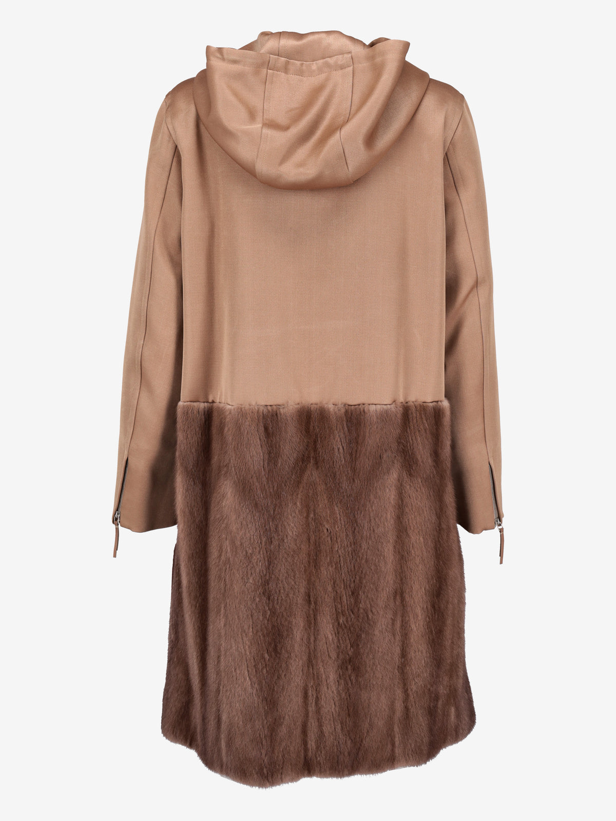 Max Mara Hooded Coat with Mink Fur Inserts CVM26.22.8  Max Mara 