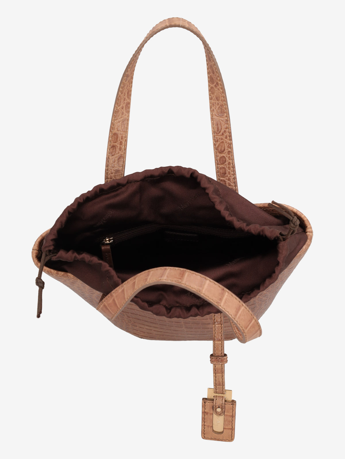 Max Mara Crocodile-Effect Leather Bucket Bag W7926.9  Max Mara 
