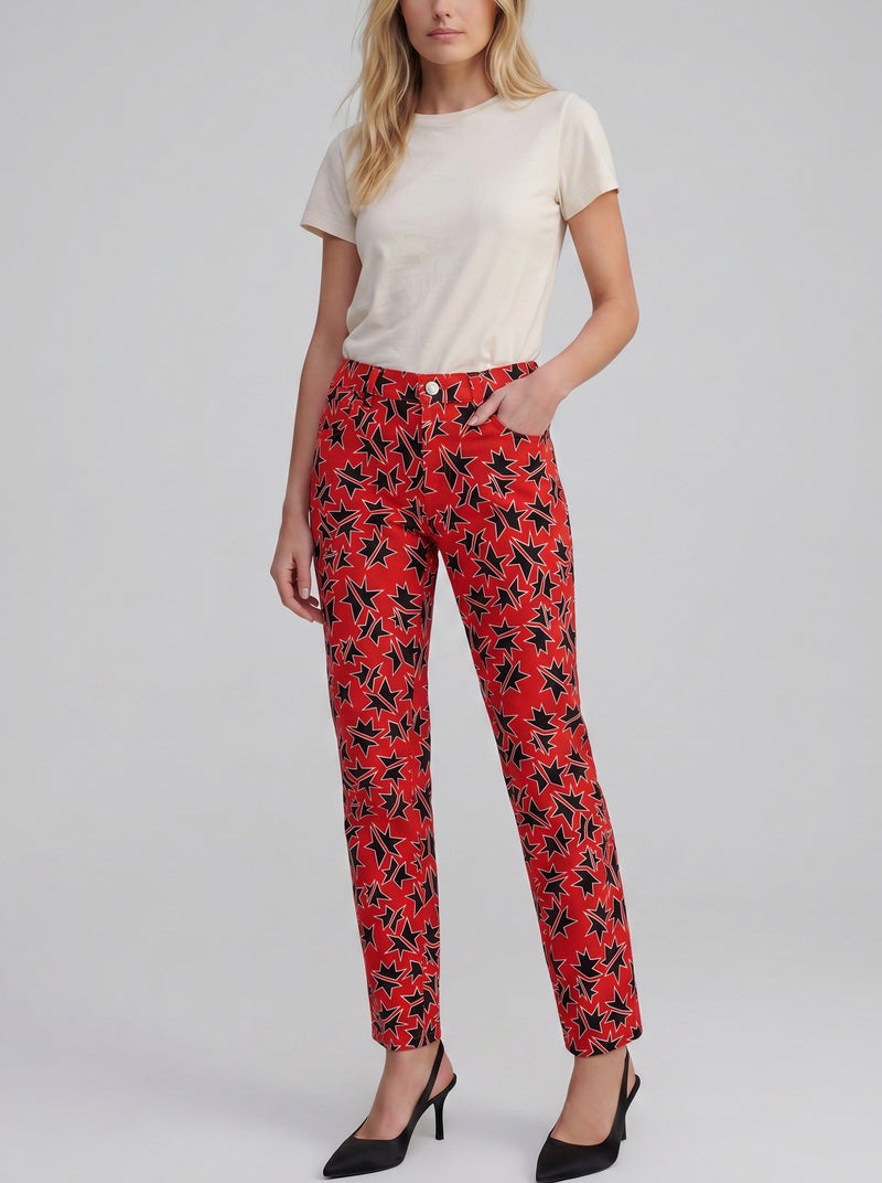 Miu Miu Star Print Low-Rise Trousers BR3003.3  Miu Miu 