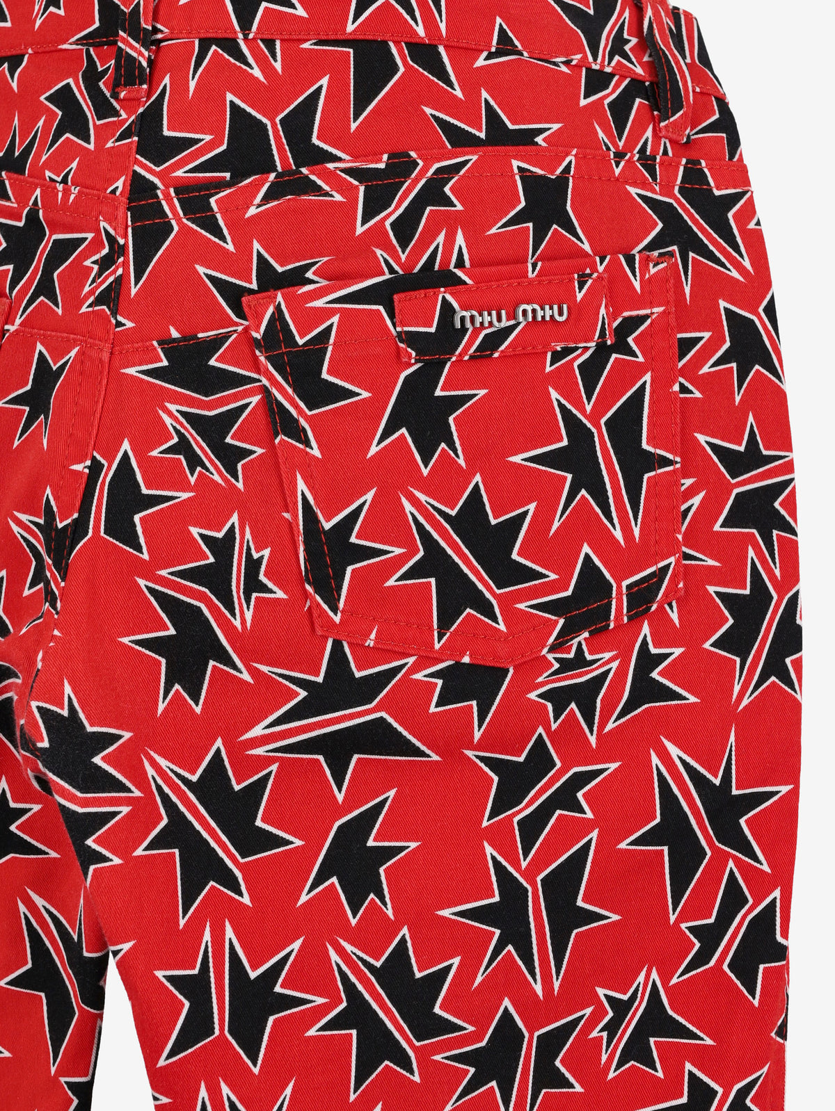 Miu Miu Star Print Low-Rise Trousers BR3003.3  Miu Miu 