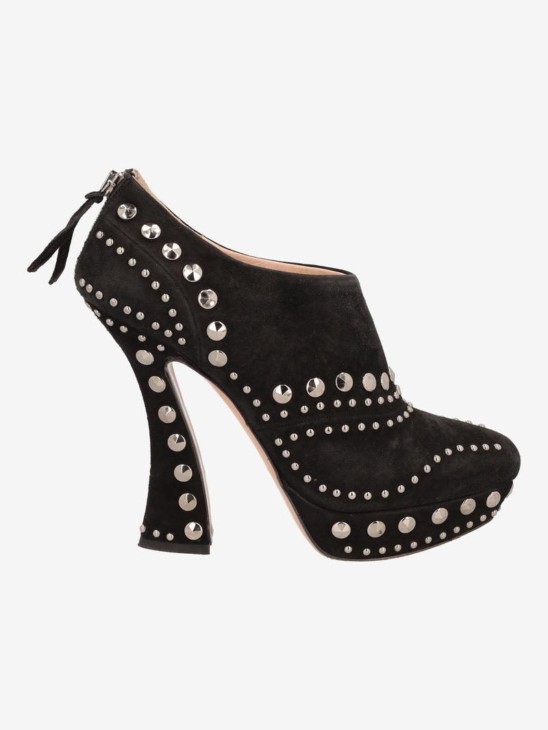 Miu Miu FW2012 Studded Platform Ankle Boots W6826.13  Miu Miu 