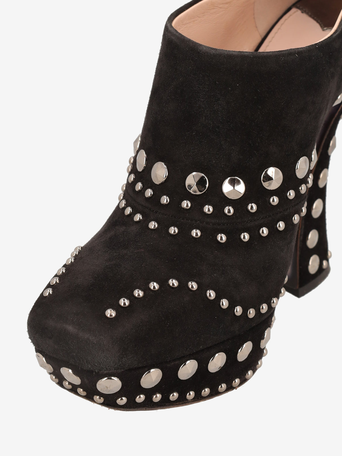 Miu Miu FW2012 Studded Platform Ankle Boots W6826.13  Miu Miu 