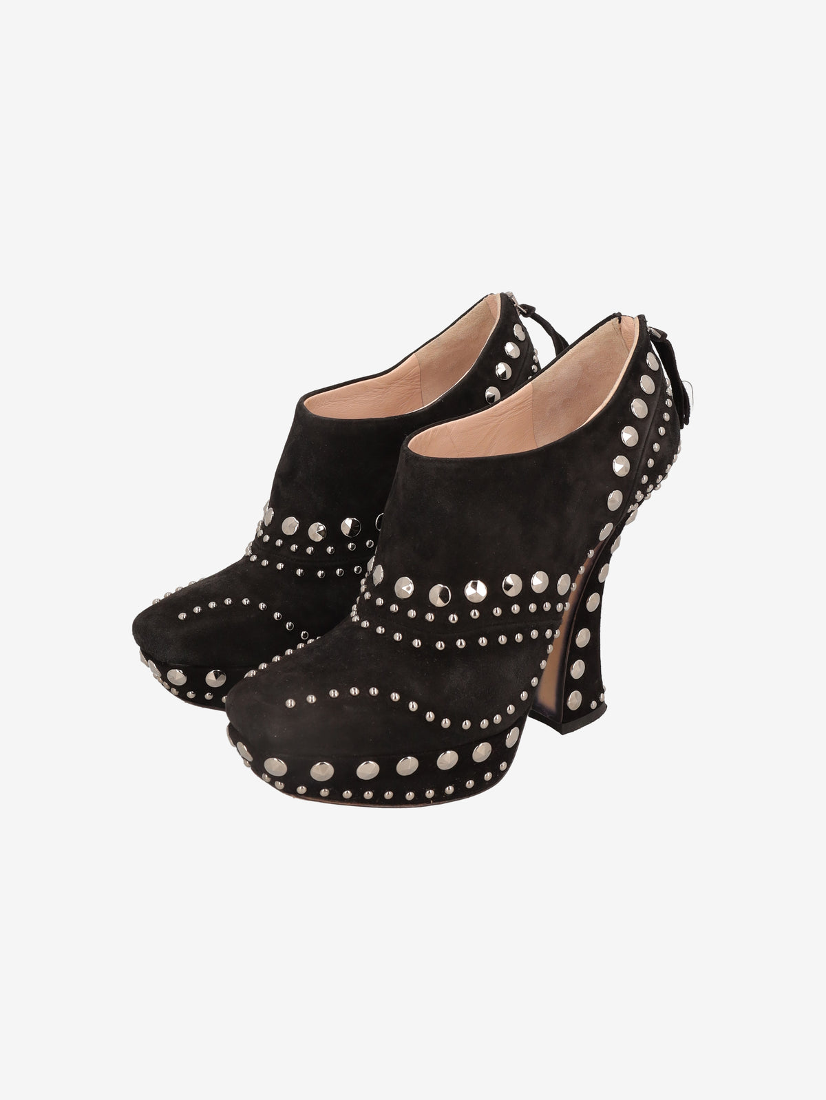 Miu Miu FW2012 Studded Platform Ankle Boots W6826.13  Miu Miu 