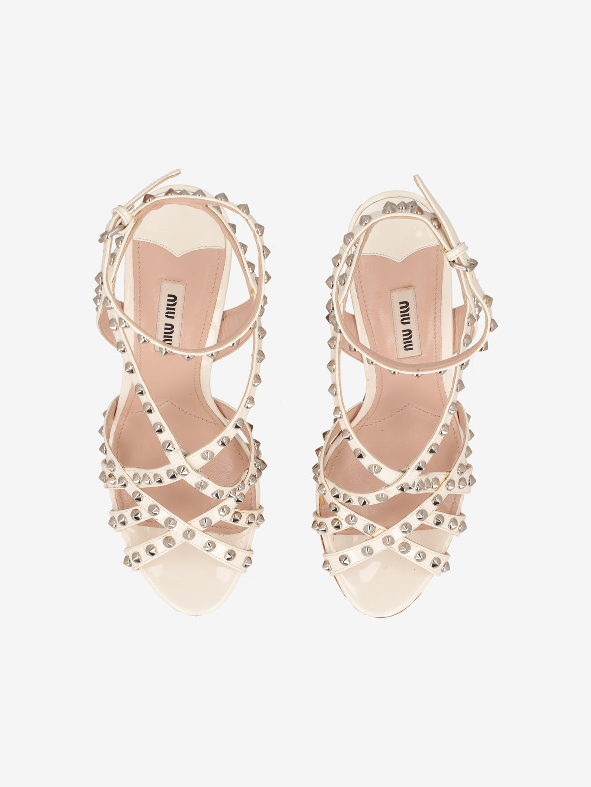 Miu Miu Studded Cork Wedge Sandals W6826.14  Miu Miu 