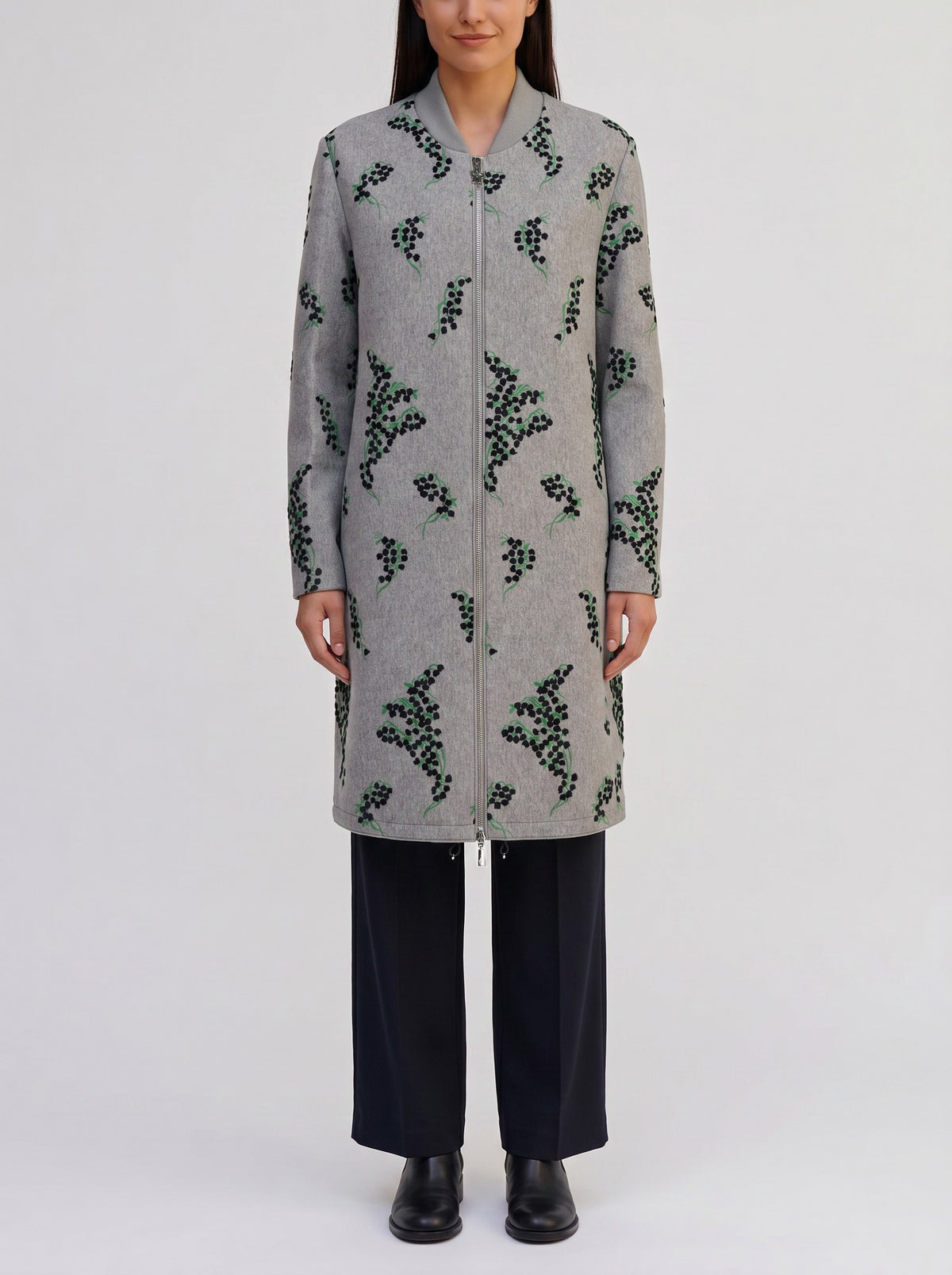 Moncler Floral Cotton Long Coat CVM26.22.24  Moncler 