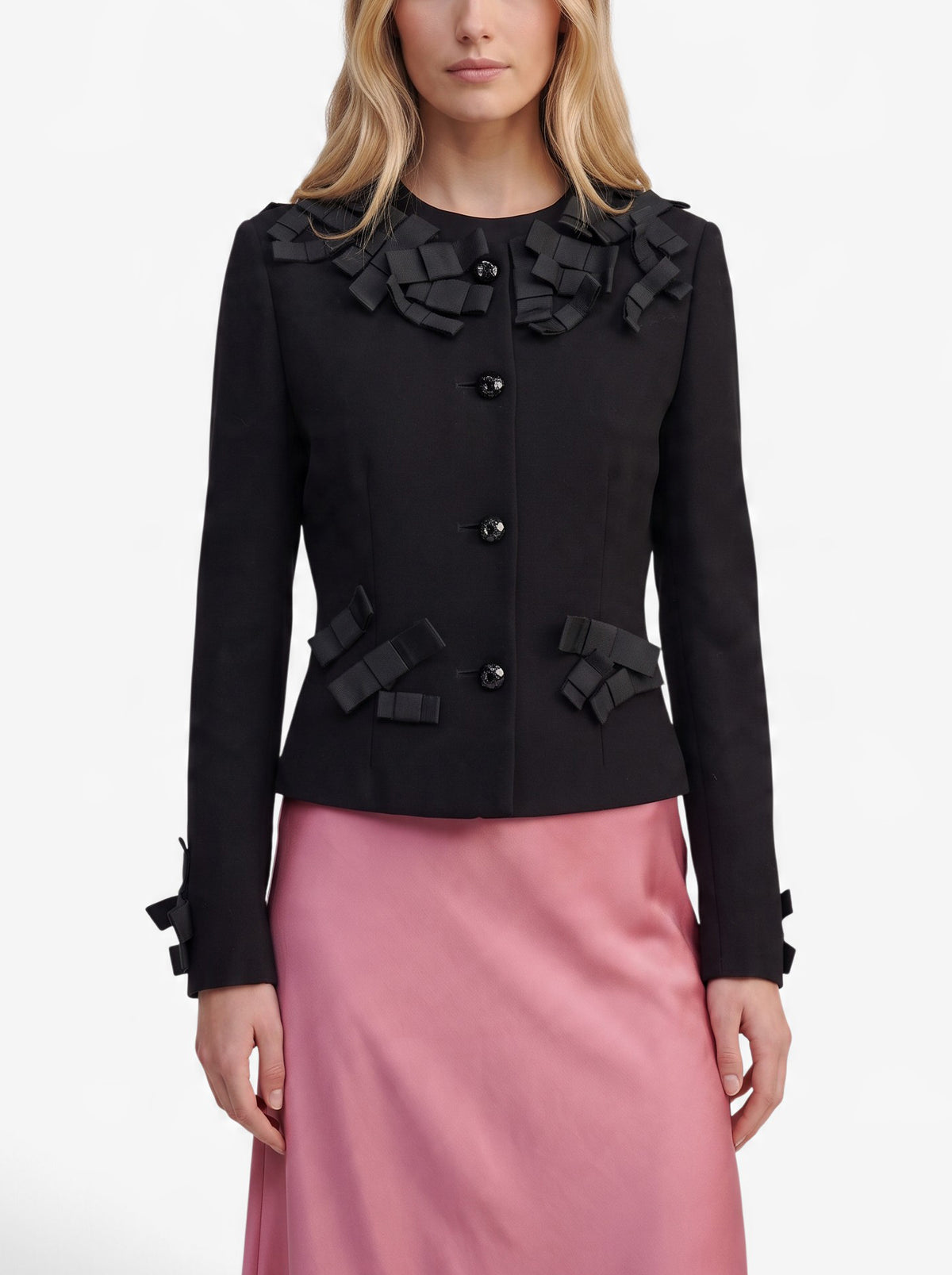 Moschino Cheap and Chic Black Bow-Detail Blazer W191026.19  Moschino 