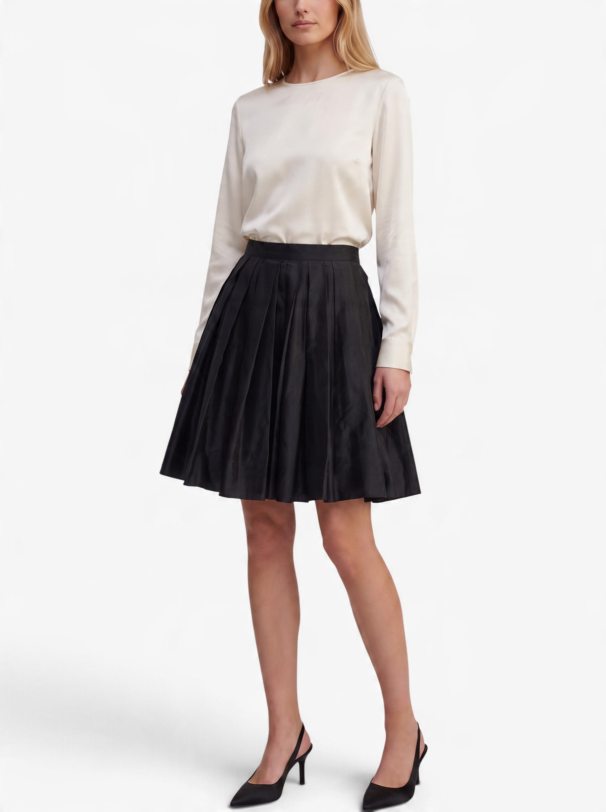 Moschino Cheap and Chic Black Flared Midi Skirt W191026.8  Moschino Cheap And Chic 