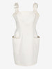 Mugler Vintage White Geometric Cotton Mini Dress W140926.2  Mugler 