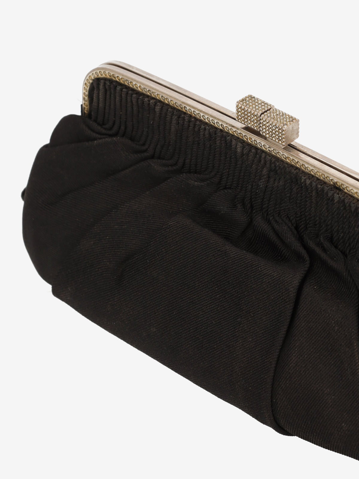 Pirovano Black Cotton Evening Clutch W150626.37  Vintage 