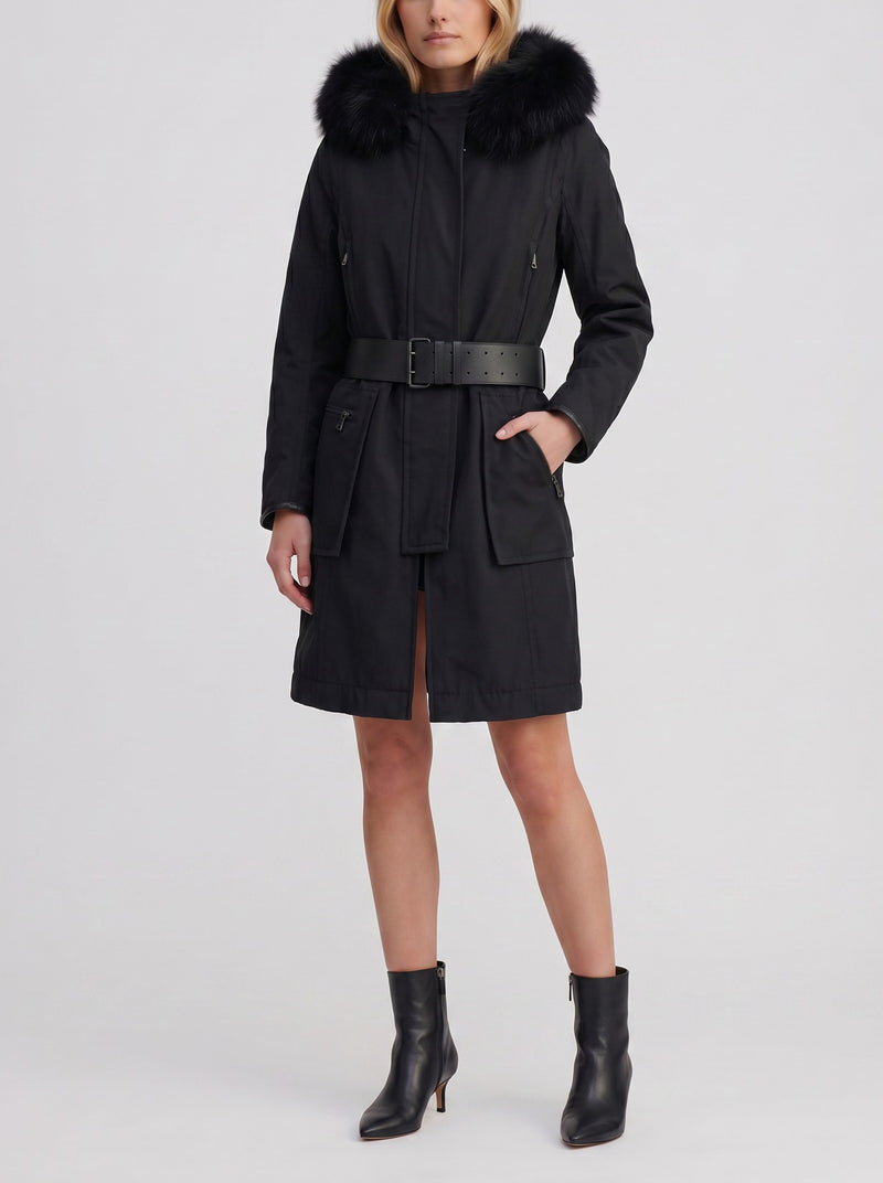 Prada Long Parka with Fur Hood MR22526.17  Prada 