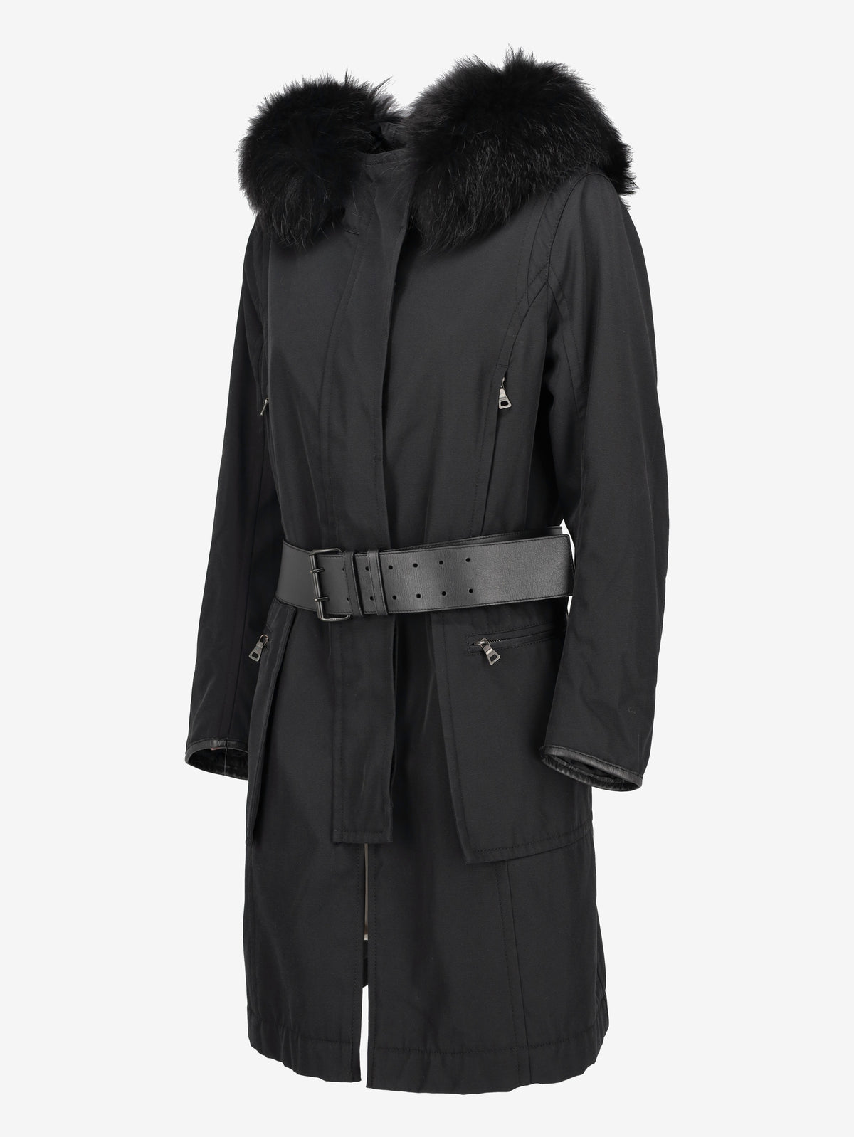 Prada Long Parka with Fur Hood MR22526.17  Prada 