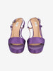 Prada Purple Satin Platform Sandals W191026.1  Prada 