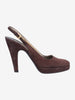 Prada Brown Suede Slingback Heels W191026.3  Prada 
