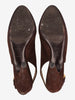 Prada Brown Suede Slingback Heels W191026.3  Prada 