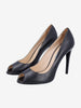 Prada Classic Black Leather Peep-Toe Pumps W191026.4  Prada 