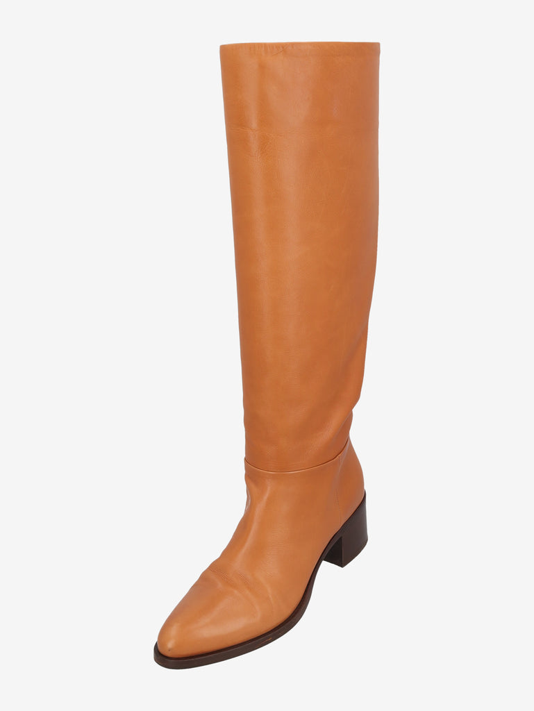 Prada Brown Leather Equestrian Boots W29092026.10  Prada 