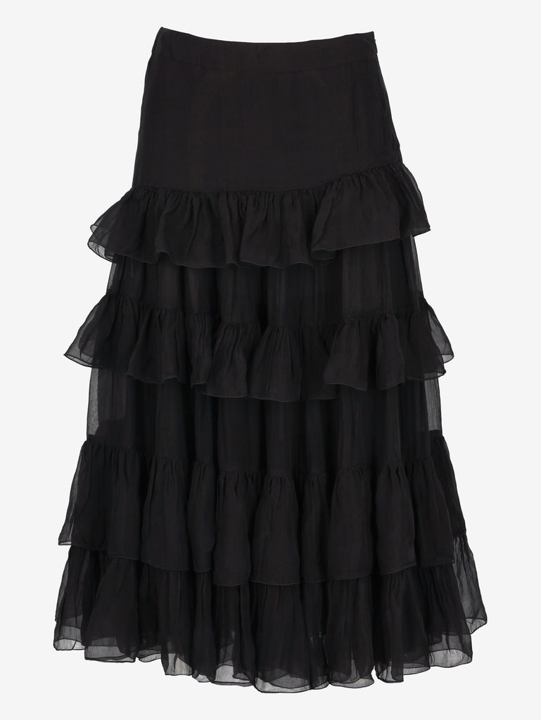Prada Lightweight Ruffled Long Skirt W2926.28  Prada 