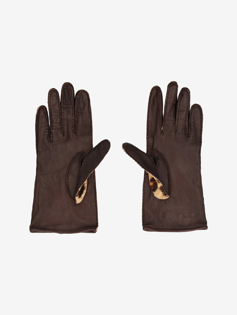 Prada Leopard-Print Leather Gloves W2926.53  Prada 