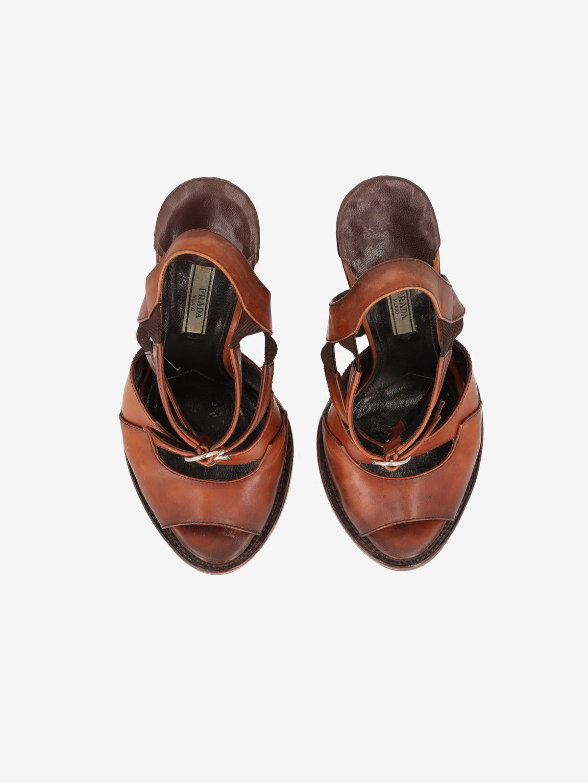 Prada FW2013 Distressed Leather High-Heel Sandals W6826.11  Prada 