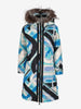 Emilio Pucci Printed Puffer Coat with Fur-Trim Hood CVM26.22.2  Pucci 