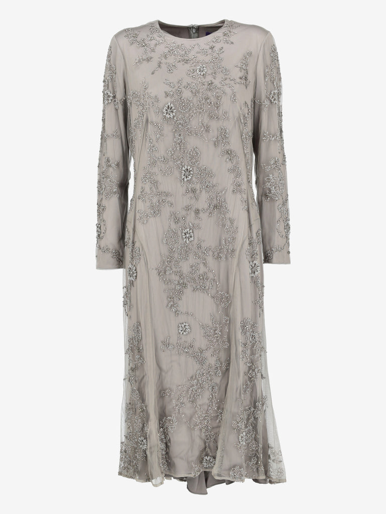 Ralph Lauren Embroidered Tulle & Silk Evening Gown CVM26.22.58  Ralph Lauren 