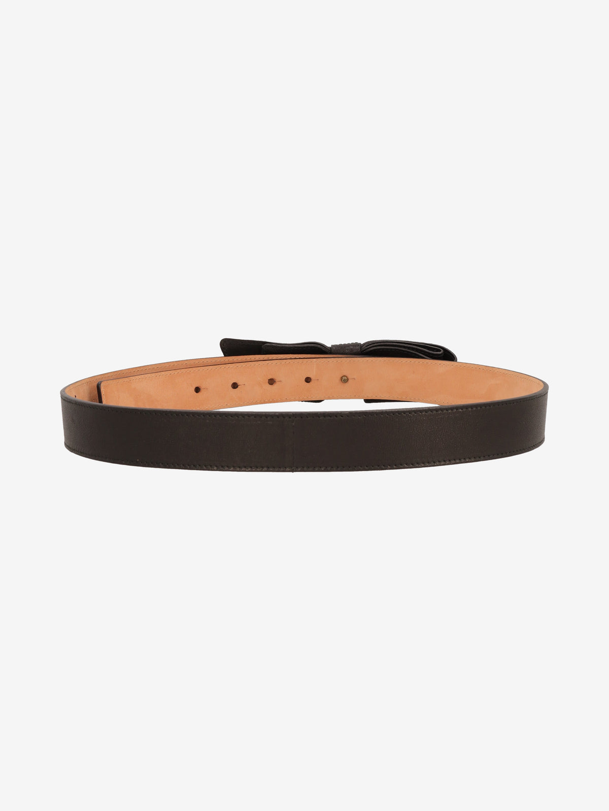 Valentino Black Leather Bow Belt W2926.43  Red Valentino 
