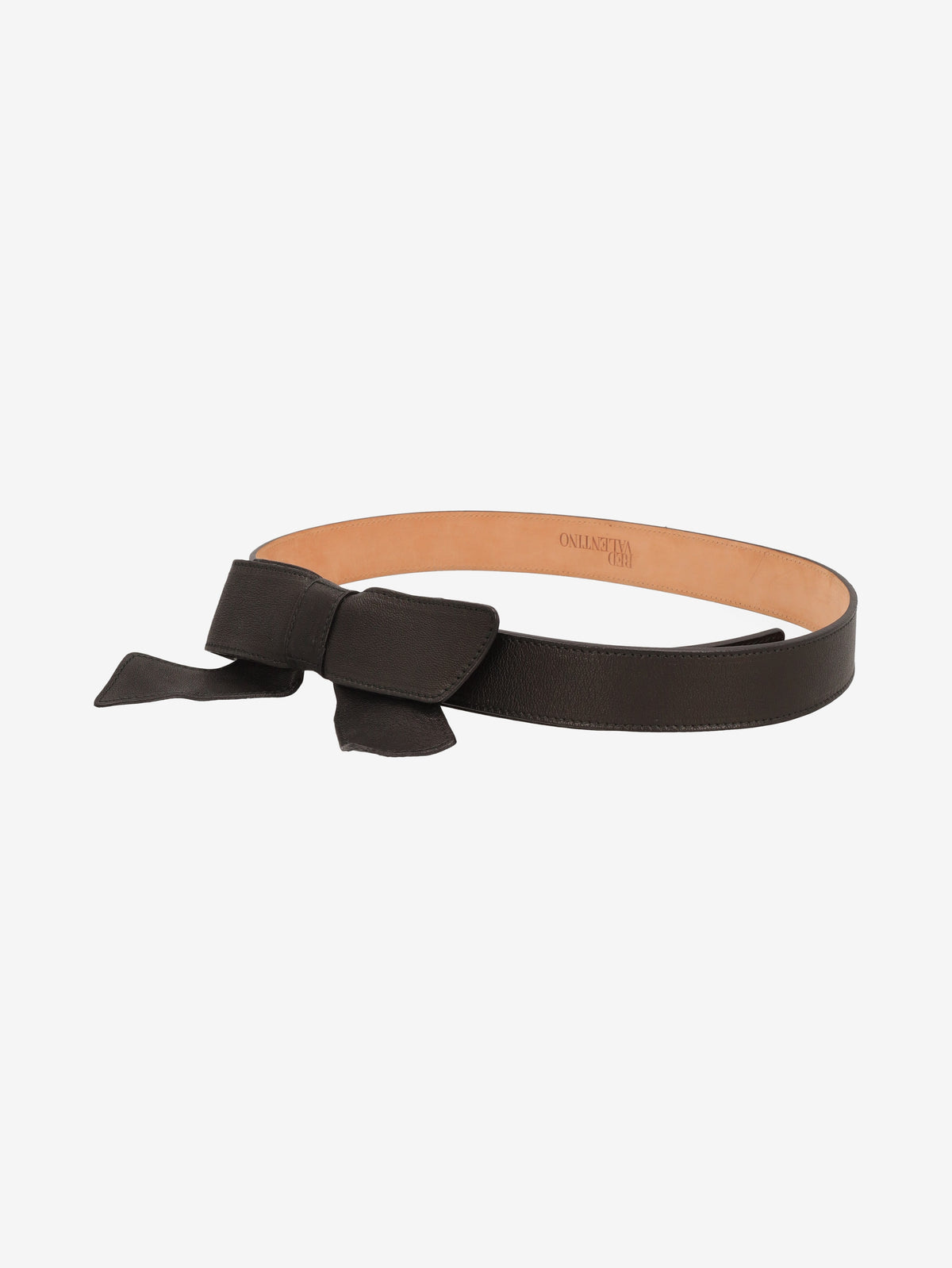 Valentino Black Leather Bow Belt W2926.43  Red Valentino 