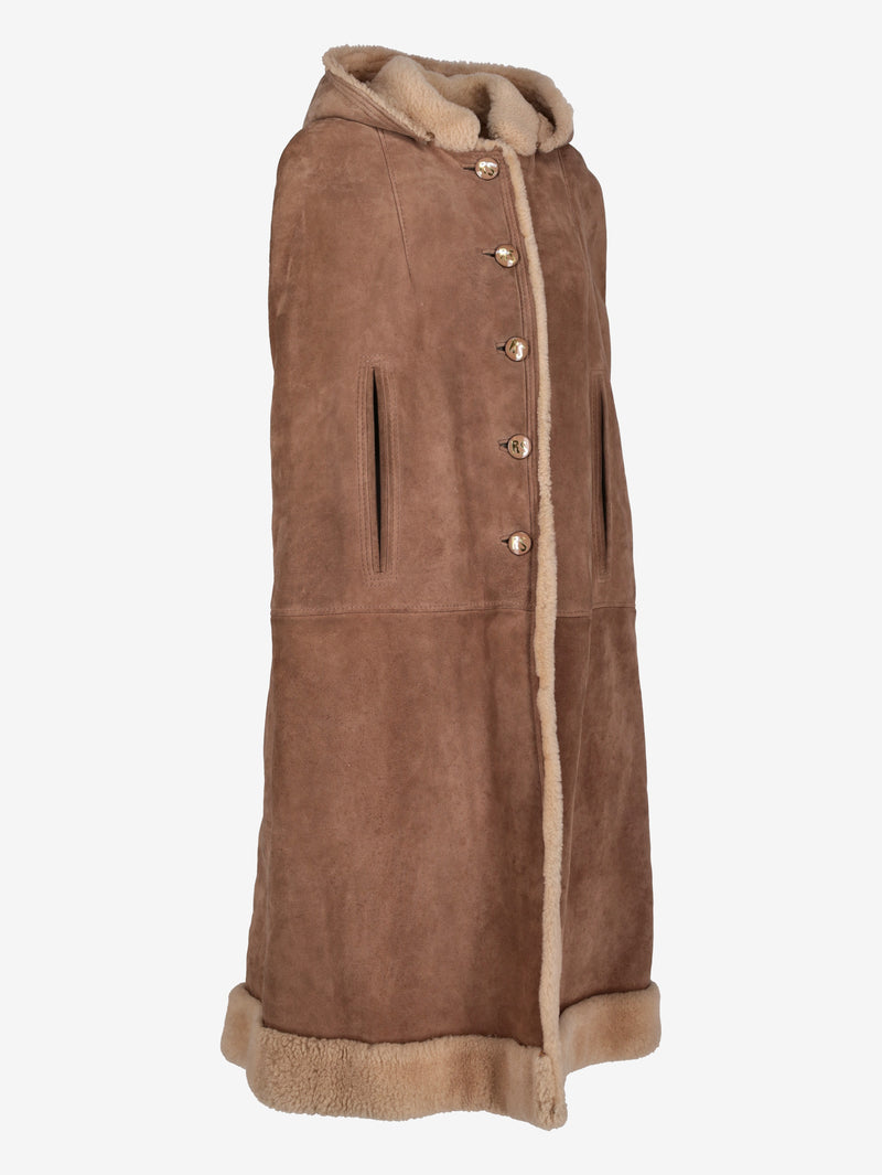 Vintage Shearling Hooded Cape B4925.1  Ritz Saddler 