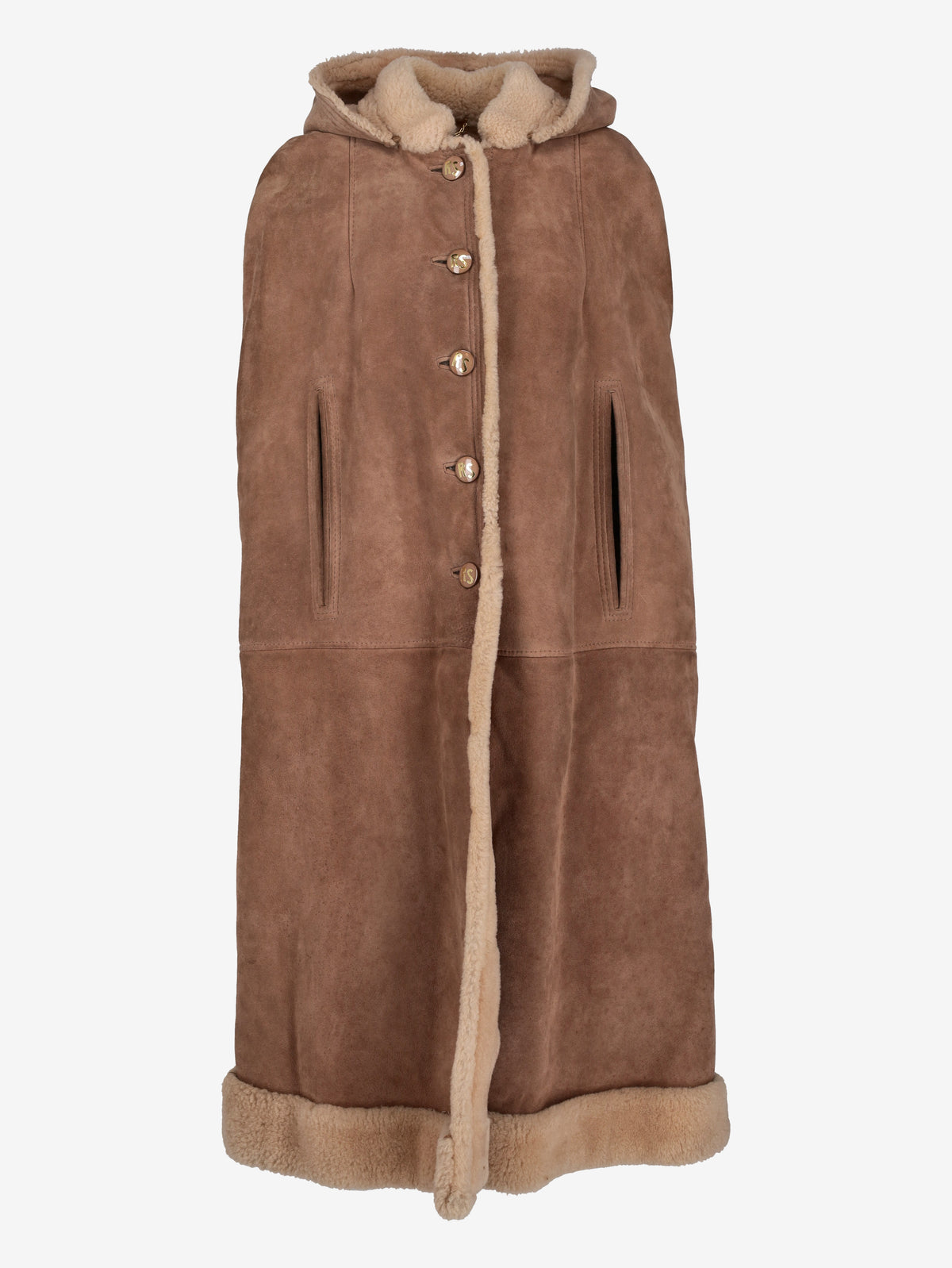 Vintage Shearling Hooded Cape B4925.1  Ritz Saddler 