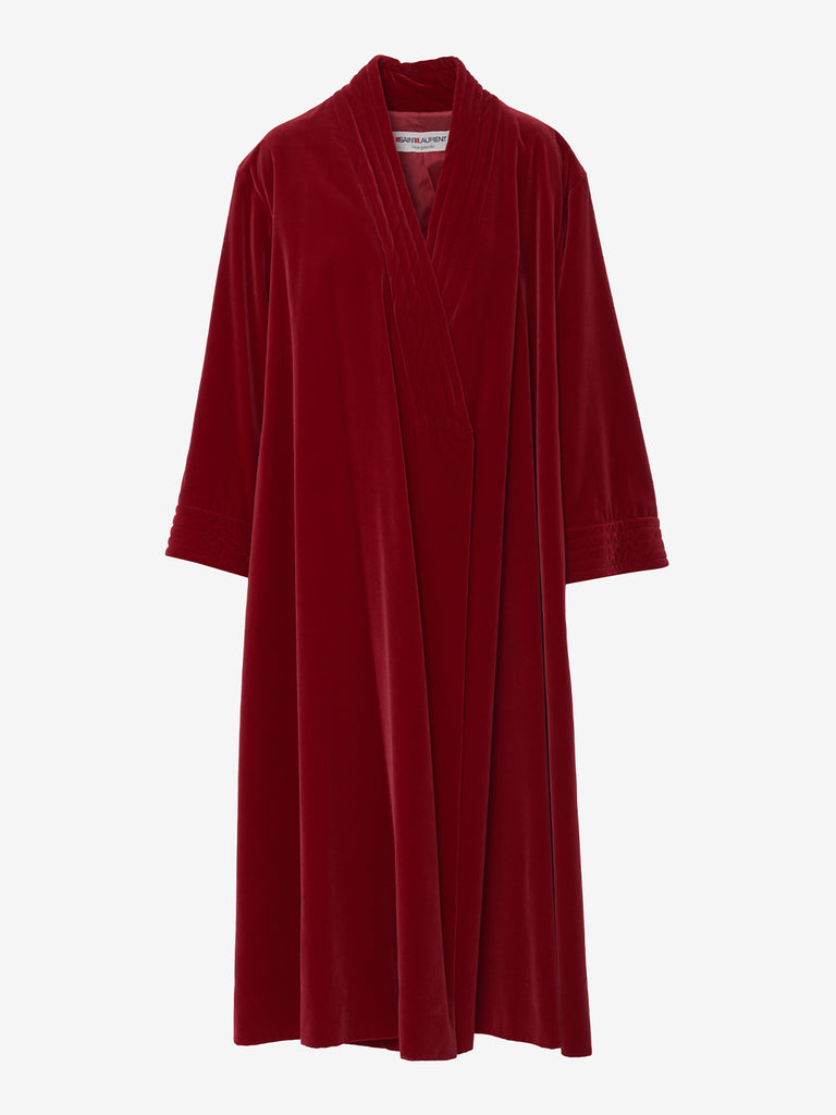 Saint Laurent Dressing gown with quilted neckline - '70s AR011  Saint Laurent 
