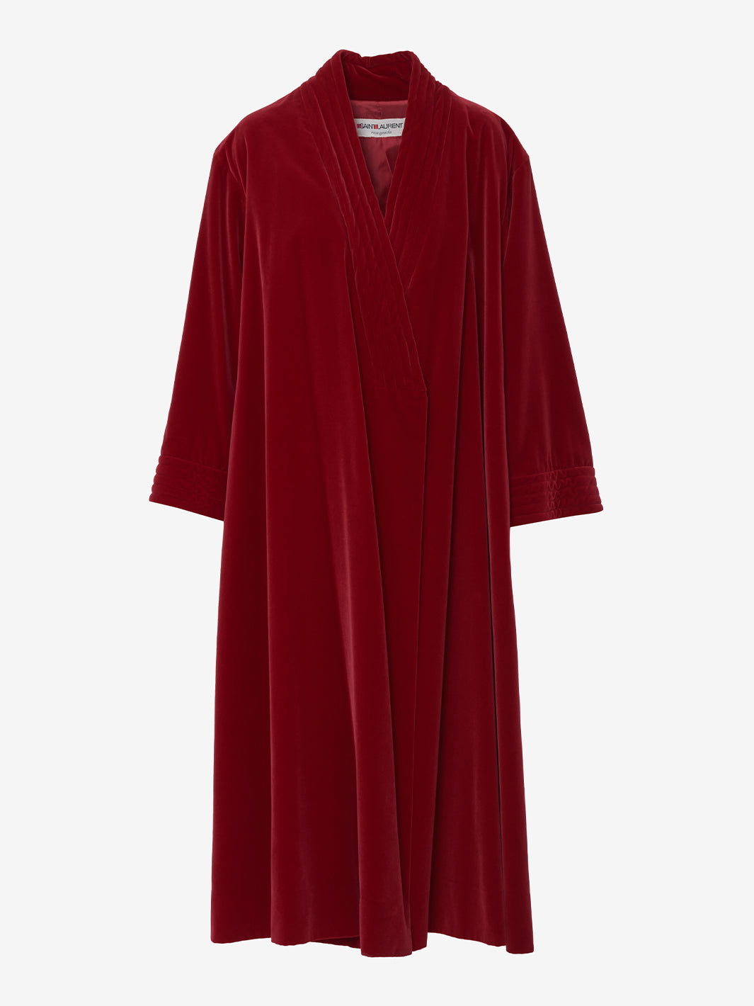 Saint Laurent Dressing gown with quilted neckline - '70s AR011  Saint Laurent 
