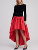 Yves Saint Laurent Rive Gauche FW 1988-89 Black Velvet & Red Faille Ballgown W2926.1  Yves Saint Laurent 