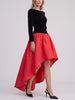 Yves Saint Laurent Rive Gauche FW 1988-89 Black Velvet & Red Faille Ballgown W2926.1  Yves Saint Laurent 