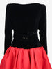 Yves Saint Laurent Rive Gauche FW 1988-89 Black Velvet & Red Faille Ballgown W2926.1  Yves Saint Laurent 