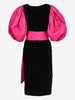 Yves Saint Laurent Rive Gauche FW 1984-85 Velvet and Fuchsia Taffeta Cocktail Dress W2926.2  Yves Saint Laurent 