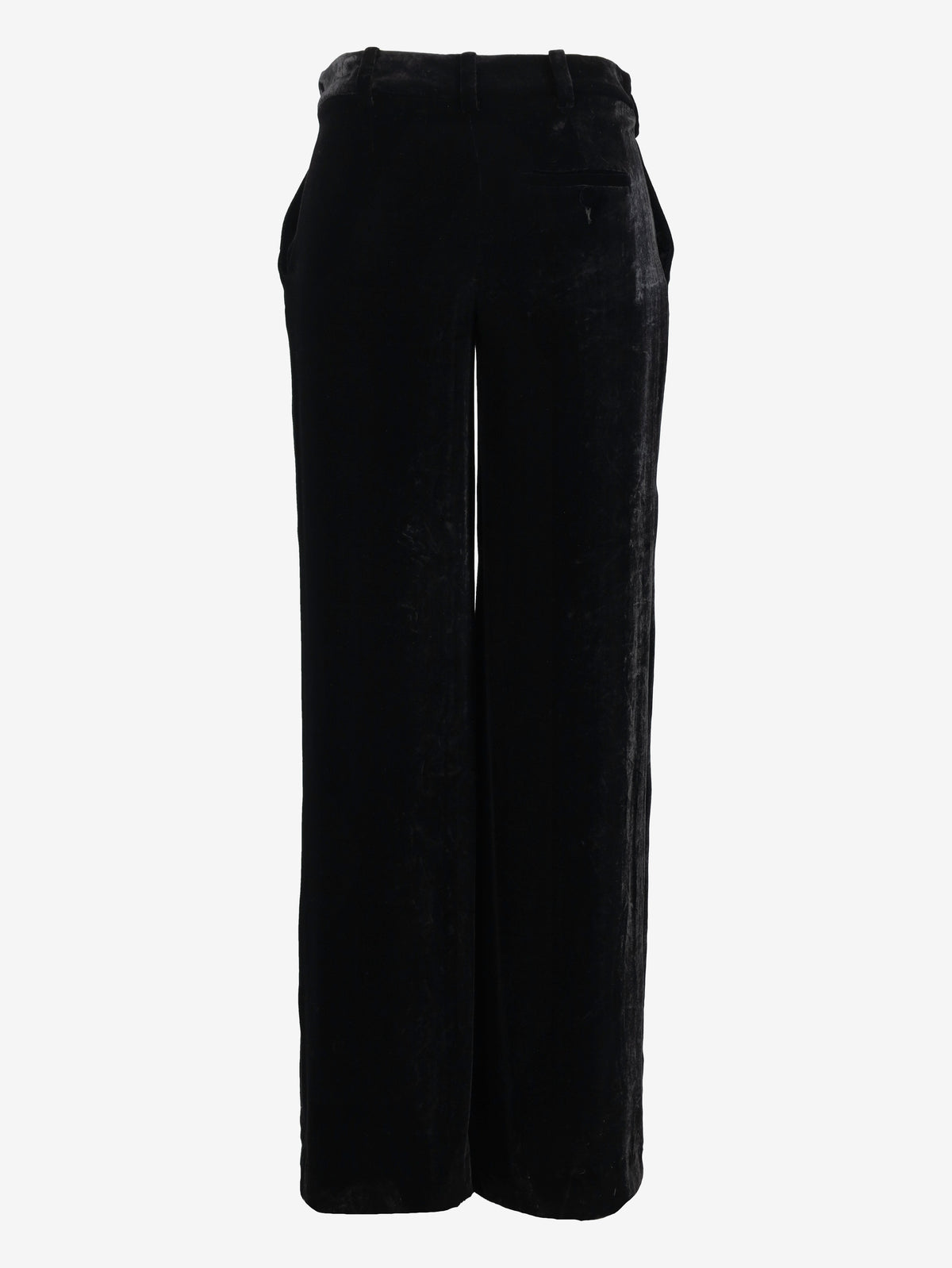 Salvatore Ferragamo Velvet-Effect Wide-Leg Trousers CVM26.8.6  Salvatore Ferragamo 