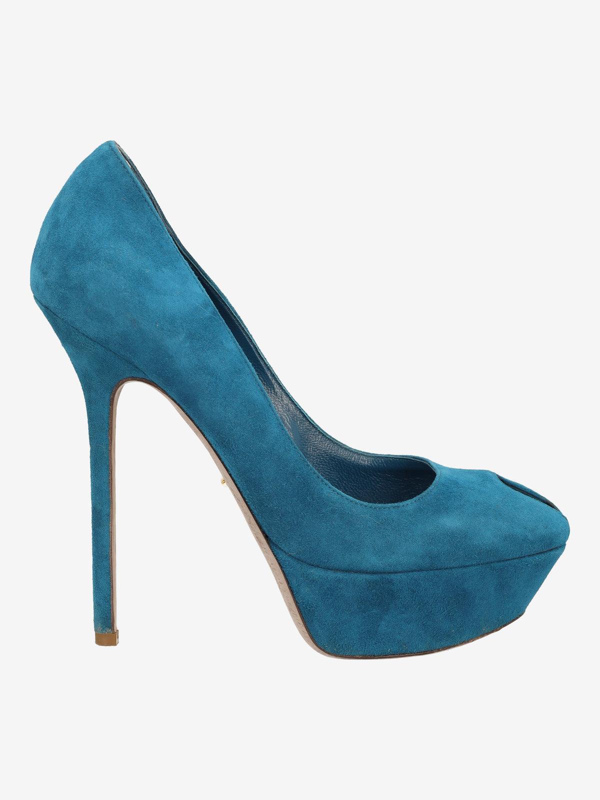 Sergio Rossi Teal Suede Platform Pumps W6826.5  Sergio Rossi 
