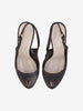 Sergio Rossi Black Satin Platform Pumps W6826.6  Sergio Rossi 