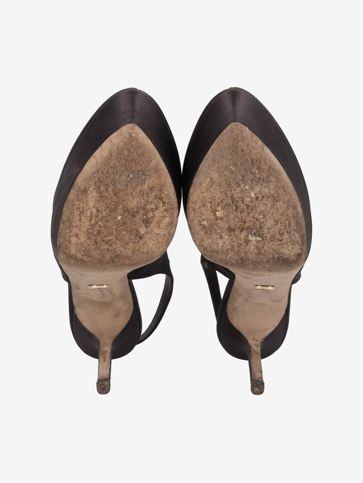 Sergio Rossi Black Satin Platform Pumps W6826.6  Sergio Rossi 