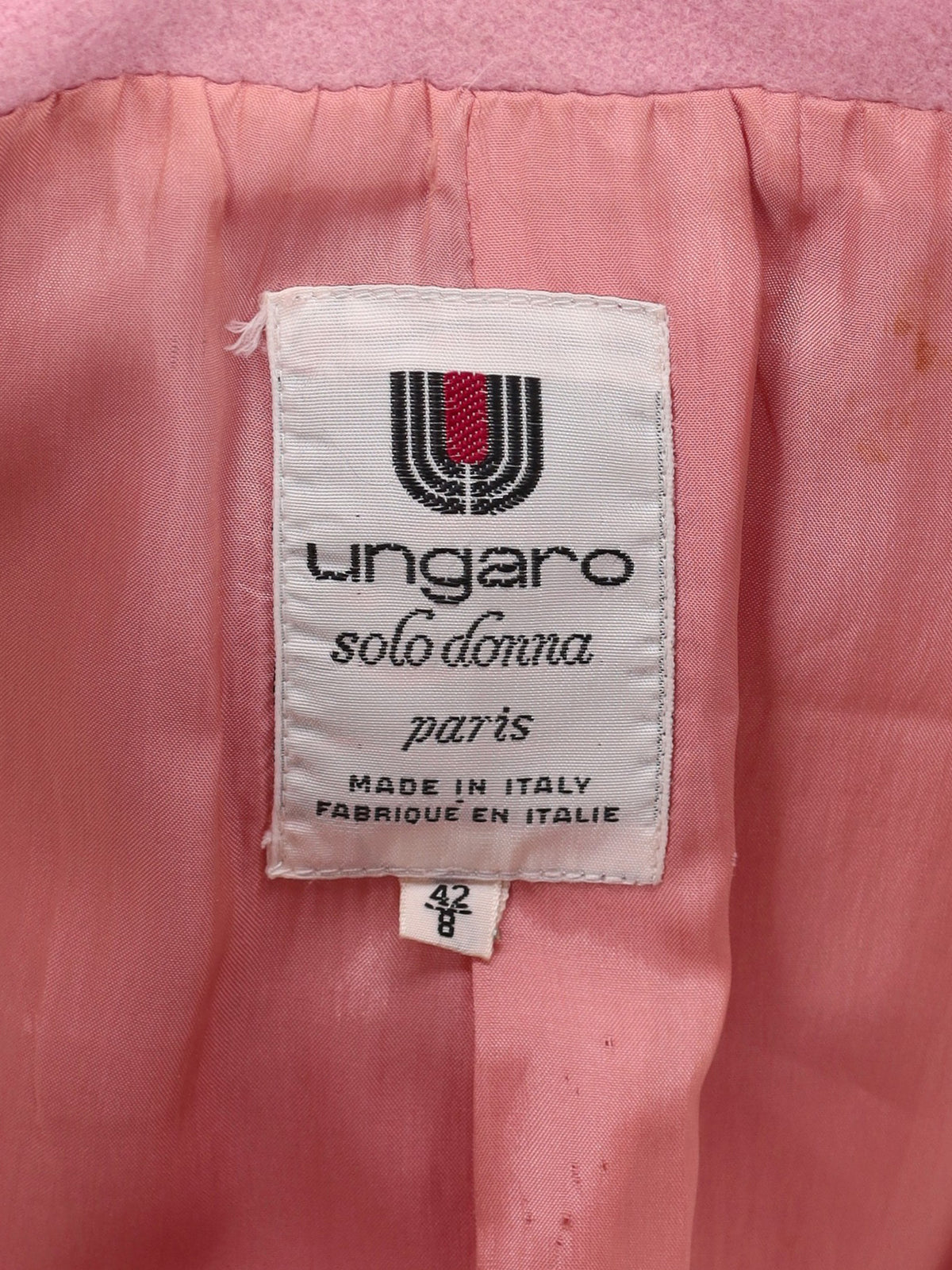 Ungaro Vintage Pink Long Coat W27526.200  Ungaro 