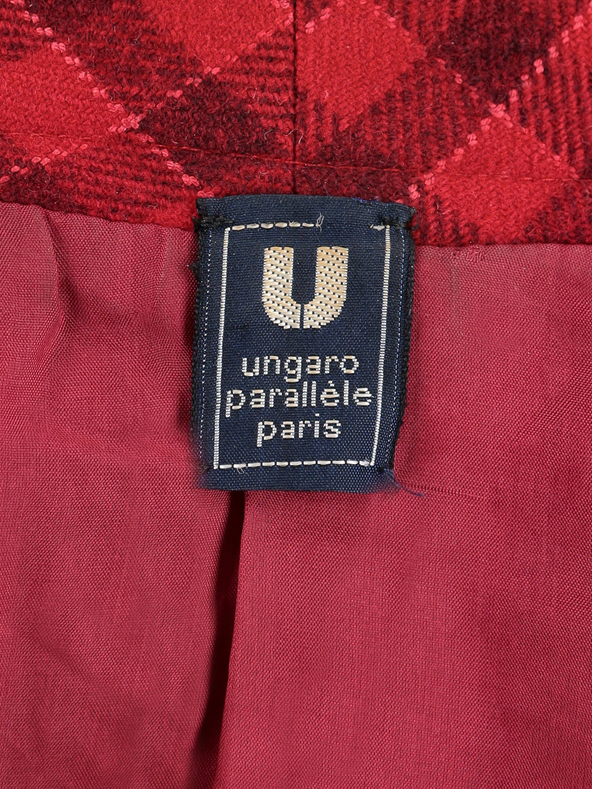 Ungaro Checked Wool Jacket with Black Trim W2926.15  Ungaro 