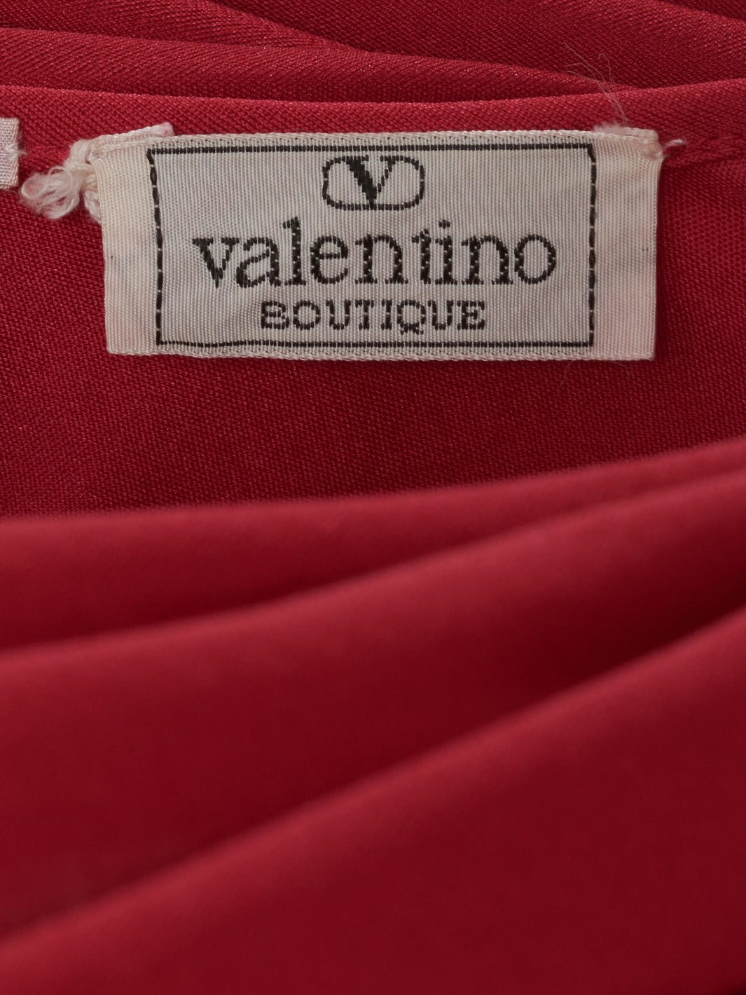 Valentino Boutique Dress with drape and silver leaf embroidery - '80s AR002  Valentino 