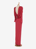 Valentino Boutique Dress with drape and silver leaf embroidery - '80s AR002  Valentino 