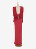 Valentino Boutique Dress with drape and silver leaf embroidery - '80s AR002  Valentino 