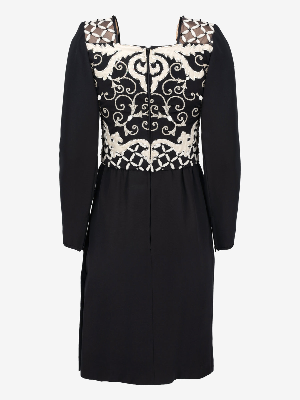 Valentino 1980s Dress in Black Silk Crepe AR012  Valentino 