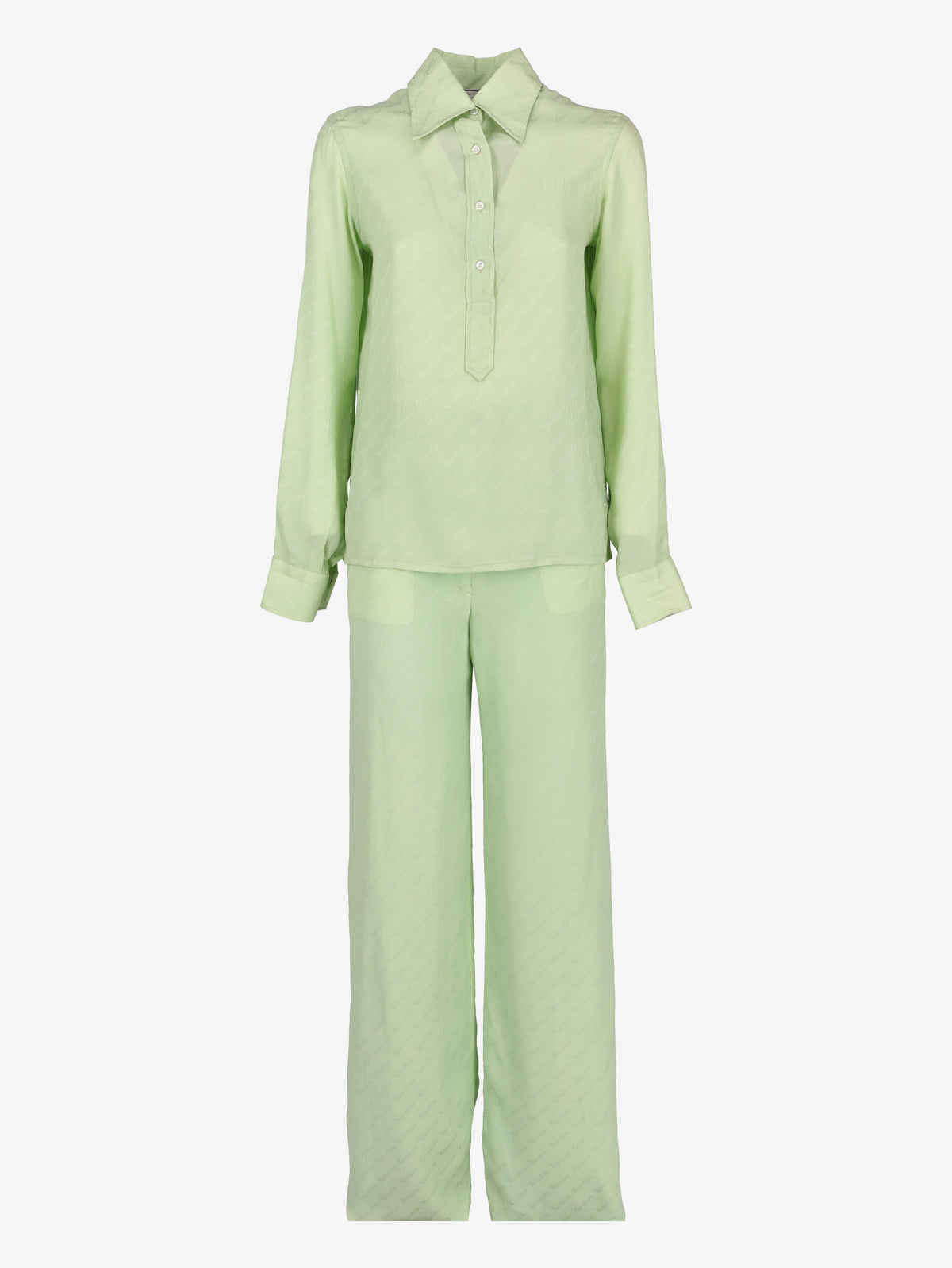 Valentino Logo Silk Shirt & Trousers Set MR260725.27  Valentino 