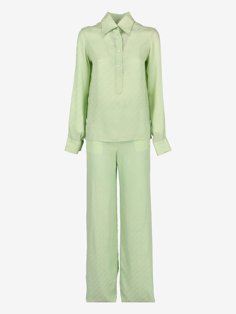 Valentino Logo Silk Shirt & Trousers Set MR260725.27  Valentino 